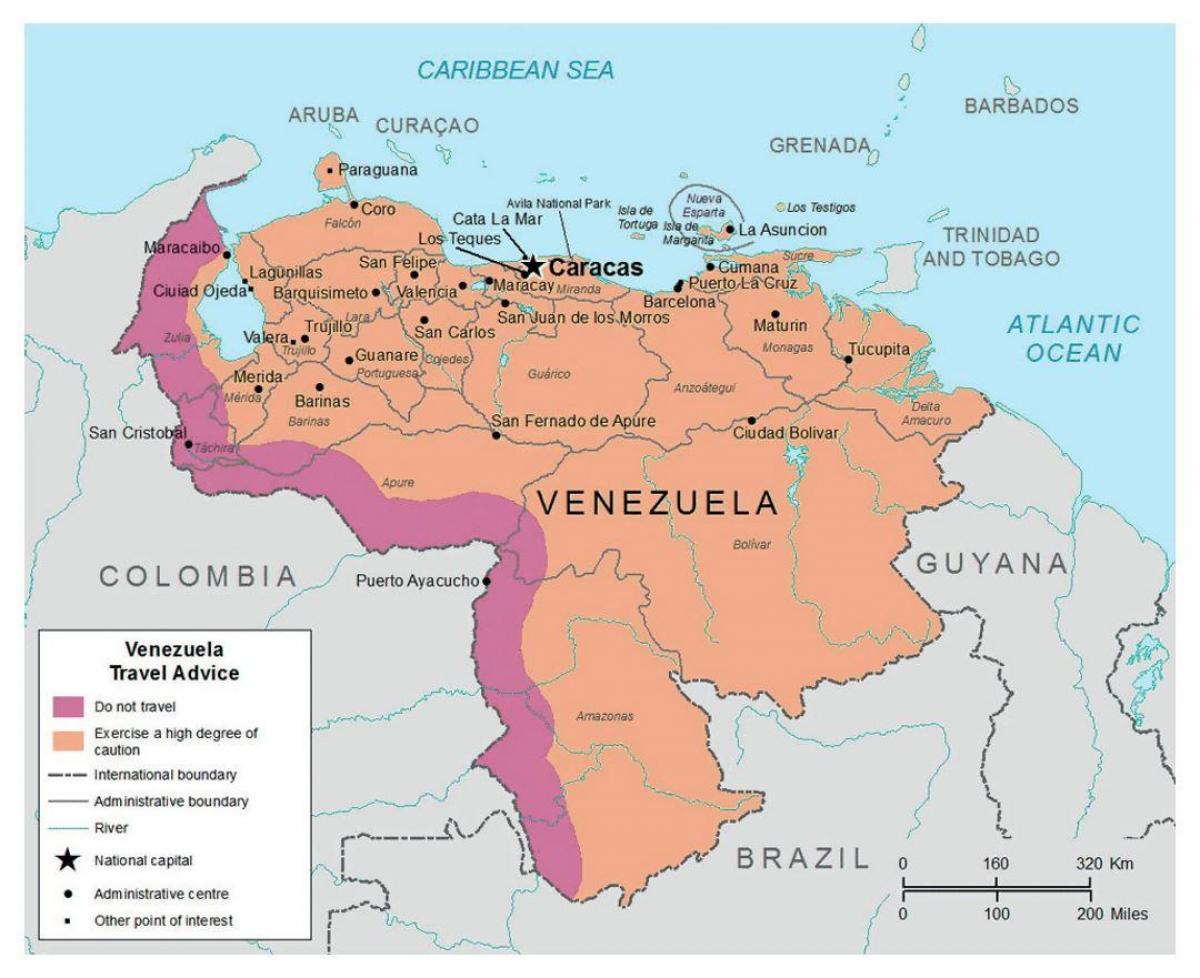Венецуела на картата