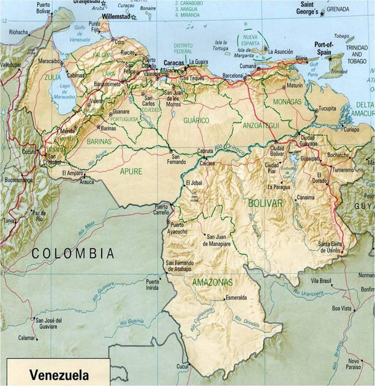 карта на река Венецуела 