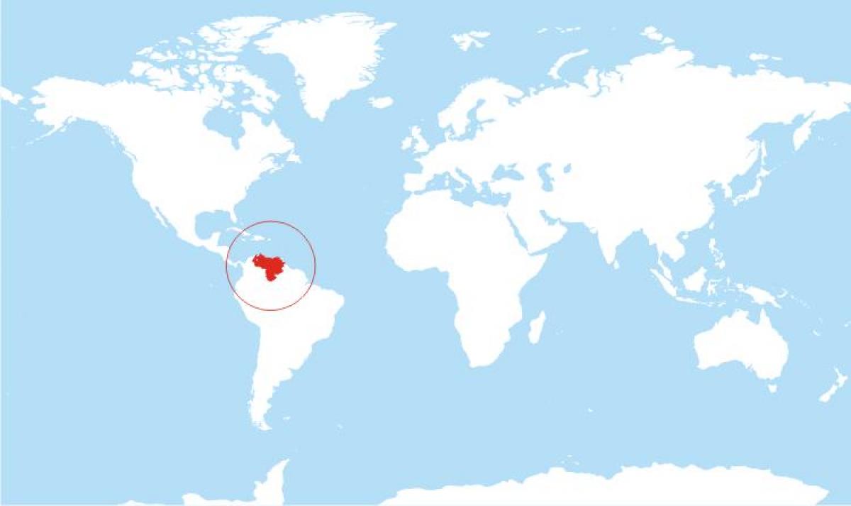 карта на Венецуела място на света