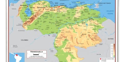 Карта на висотата на Венецуела 