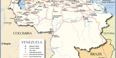 Подробна карта на Венецуела